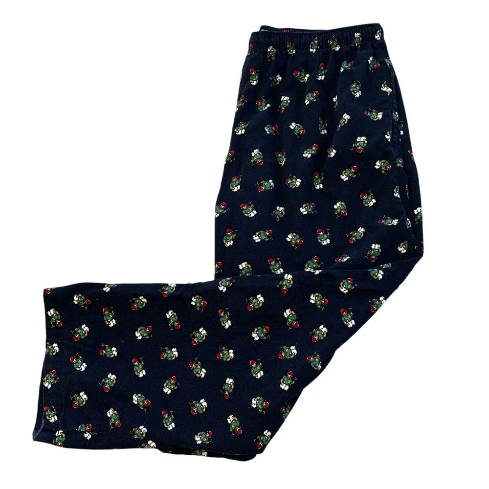 Polo Ralph Lauren Navy Blue Polo Bear Cotton Pajama Pants Men's Large